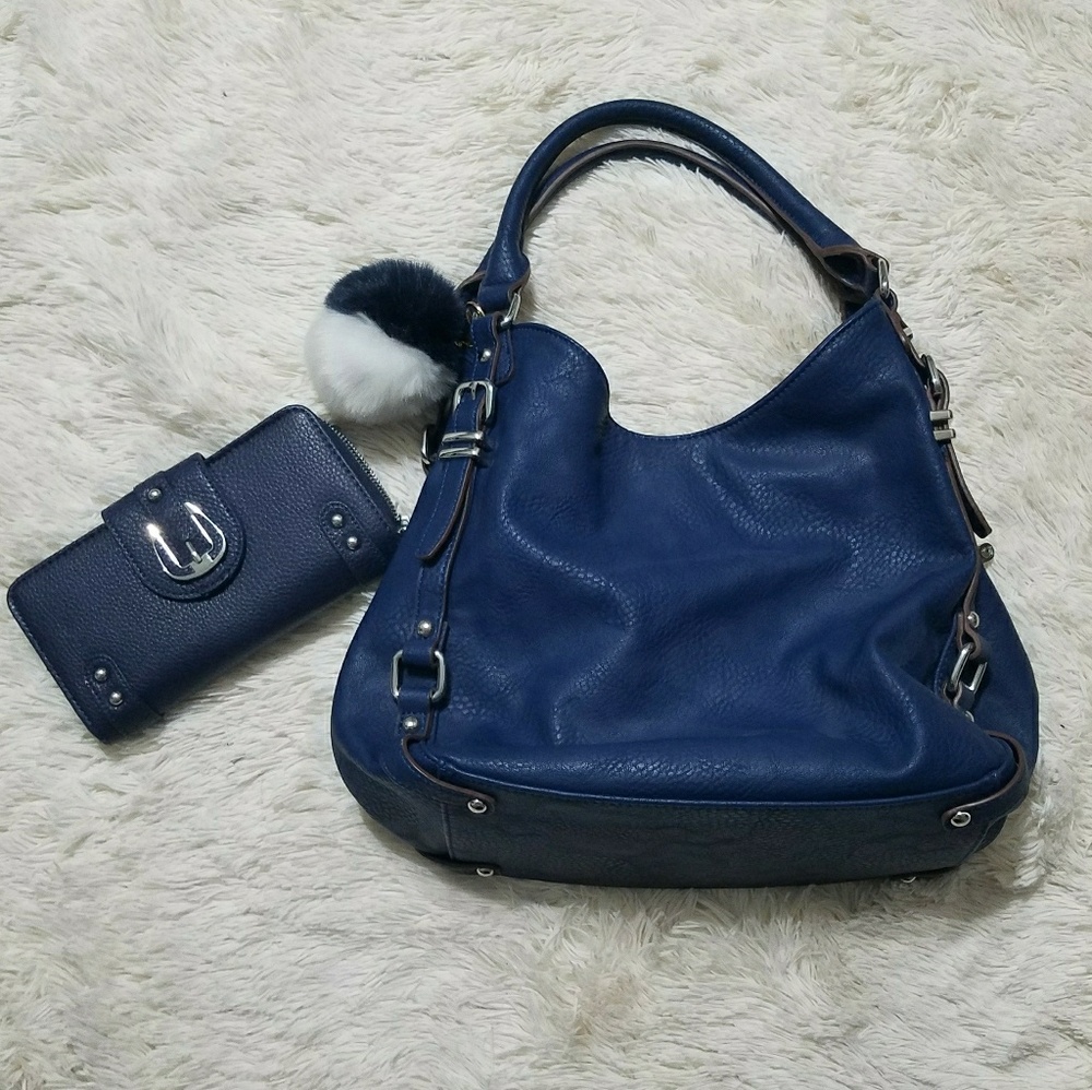 Hobo-like Handbag with Wallet (barely used)